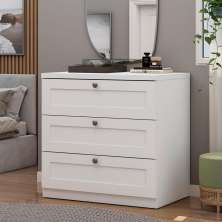 Cômoda Genialflex Infinity 3 Gavetas 100% MDF Branco
