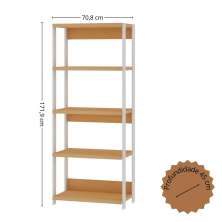 Combo Office 100% MDF 2 Estantes E 1escrivaninha Freijo Branco