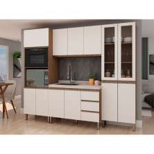 Cozinha Compacta Conecta 12 PT 3 GV Ébano e Off White