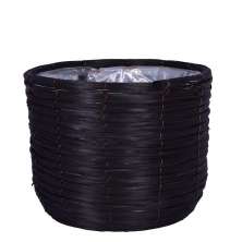 Cachepot Natural M Preto