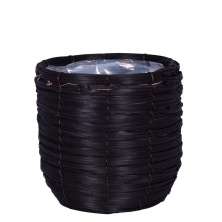 Cachepot Natural P Preto