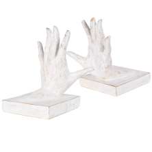 Escultura Decorativa Mãos Off White