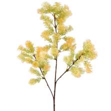 Haste Decorativa de Folhas Coral X3 Amarelo