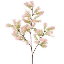 Haste Decorativa de Folhas Coral X3 Rosa