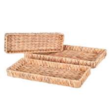 Kit com 3 Bandejas Decorativa Natural