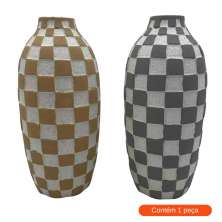 Vaso Decorativo Cerâmica Bege 28cm
