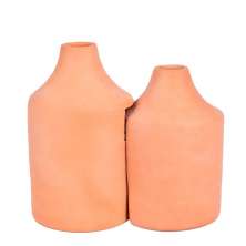 Vaso Decorativo Duo Garrafa Terracota