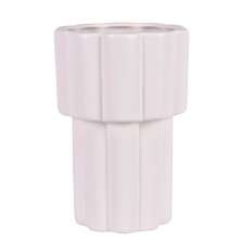 Vaso Decorativo Gomos Off White 20 cm