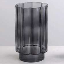 Vaso Decorativo Vidro Cinza
