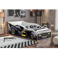 Cama Carro Preto com Colchão Gabrielli