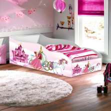 Cama Racer Juvenil Pink com Colchão Gabrielli
