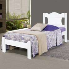 Cama Solteiro Munique  Branco - Gabrielli