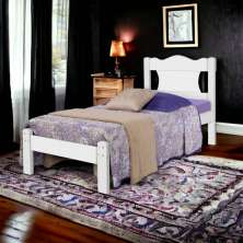 Cama Solteiro Munique Branca com Colchão Gabrielli