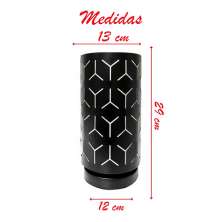Abajur Luminária Preta De Mesa 29cm Bivolt 110/220v