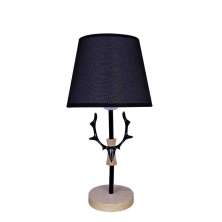 Abajur Luminária Preta De Mesa 43cm Bivolt 110/220v