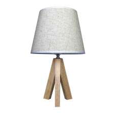 Abajur Luminária Rustica Branca De Mesa 38cm Bivolt 110/220v