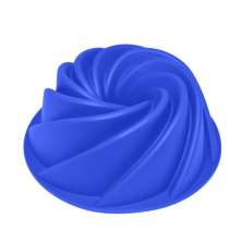 Assadeira de Silicone para Bolo Artistico, Bolo Vulcão, Gelatina, Flan, Vai ao Forno Azul