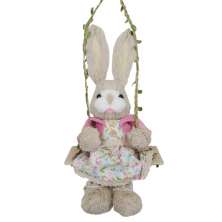 Coelha Balanço de Páscoa Enfeite Decorativo 44cm