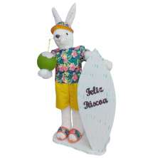 Coelho da Páscoa Surfista Artesanal 85cm