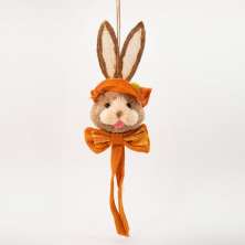 Coelho de Páscoa Pendente Enfeite Decoração Coelhinho Laranja 60cm