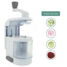 Cortador de Legumes com 4 Laminas, Cortador Espiral  Cinza