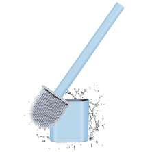 Escova Vaso Sanitario Cerdas Silicone Slim Azul