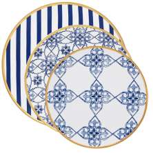 Jogo 2 Pratos Rasos 2 Pratos Fundos 2 Pratos Lanche Coup Lusitana Oxford® Porcelana