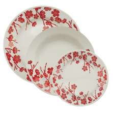 Jogo 2 Pratos Rasos 2 Pratos Fundos 2 Pratos Lanche Donna Jardim Oriental Oxford® Cerâmica
