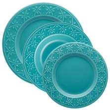 Jogo 2 Pratos Rasos 2 Pratos Fundos 2 Pratos Lanche Mendi Enseada Oxford® Cerâmica