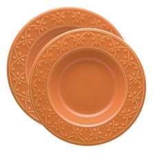 Jogo Pratos Rasos e Fundos 8 Peças Mendi Sunset Oxford® Cerâmica