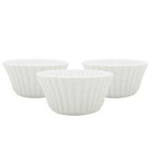 Jogo de Ramequim Porcelana Branca 3 Peças 100ml