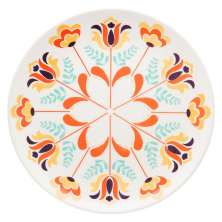 Kit 10 Pratos Rasos Unni Flowers Oxford® Cerâmica 26 Cm