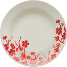 Kit 12 Pratos Fundos Donna Jardim Oriental Oxford® Cerâmica 22cm