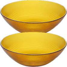 Kit 12 Tigela Sobremesa Pequena Bowl Âmber Em Vidro De 600ml