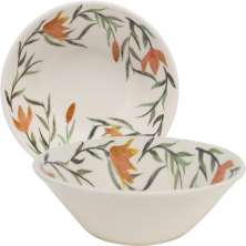 Kit 2 Tigela Sobremesa Pequena Bowl Conic Dona Lírios 500ml