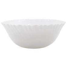 Kit 4 Saladeiras Tigelas Branca 1 Litro De Vidro 20,5cm