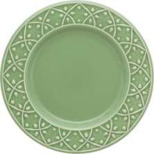 Kit 6 Pratos De Sobremesa Mendi Sálvia Oxford® Cerâmica 20cm