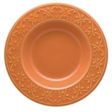 Kit 8 Pratos Fundos Mendi Sunset Oxford® Cerâmica 23cm