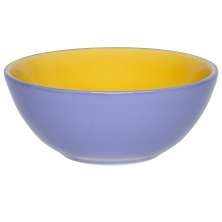 Kit 8 Tigelas Bowl Bicolor Amarelo E Azul Hortência Oxford® Cerâmica 600Ml