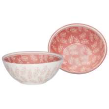 Kit 8 Tigelas Bowl Flora Rosa Oxford® Cerâmica 600Ml