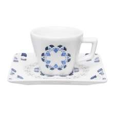 Kit 8 Xícaras Com Pires Quartier Babet Oxford® Porcelana 200 ML
