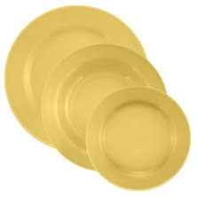 Kit Pratos Rasos Fundos e Sobremesa 12 Peças Biona Amarelo Oxford® Cerâmica