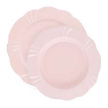 Kit Pratos Rasos e Fundos Soleil Blush Oxford® Porcelana 8 Peças