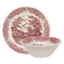 Kit Tigelas Bowl e Pratos de Sobremesa 12 Peças Donna Vilarejo Oxford® Cerâmica