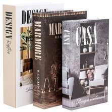 Kit com 3 Livros Decorativos Home Imitação Livros para Decorar Rustico