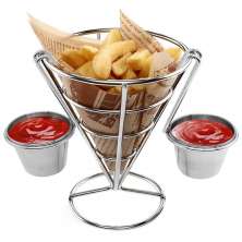 Petisqueira com Suporte para Molhos Cone Inox 