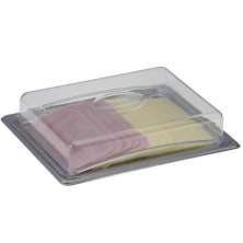 Porta Frios Bandeja Inox Tampa Plástico Transparente - Grande 
