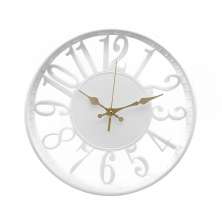 Relógio De Parede Minimalista Decorativo Branco 30,5cm Vazado
