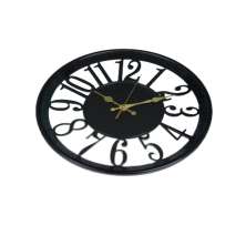 Relógio De Parede Minimalista Decorativo Preto 30,5cm Vazado