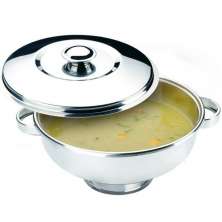 Sopeira Inox 3 Litros com Tampa e Alças - Cozinha 